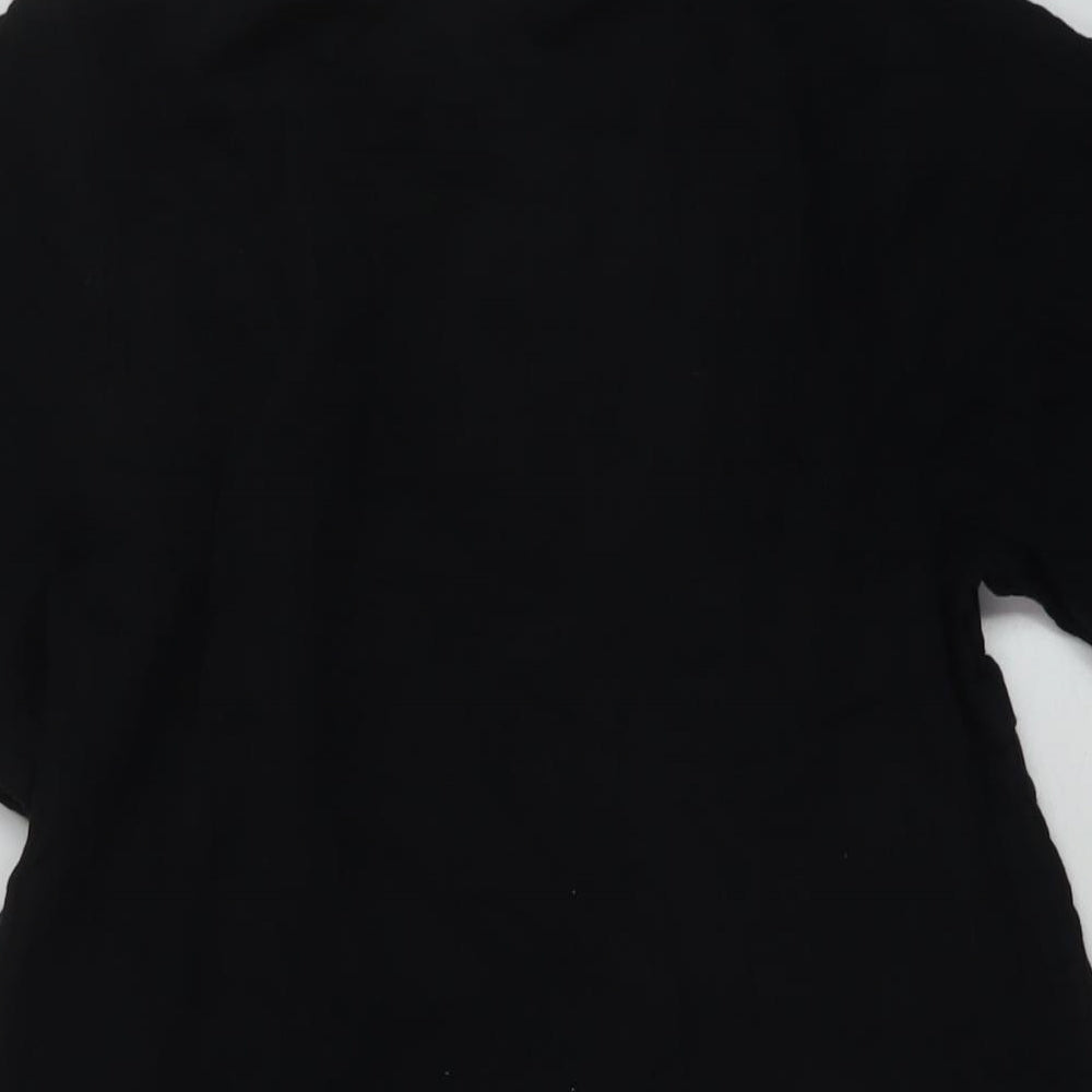 Very Womens Black Cotton A-Line Size 10 Round Neck Tie