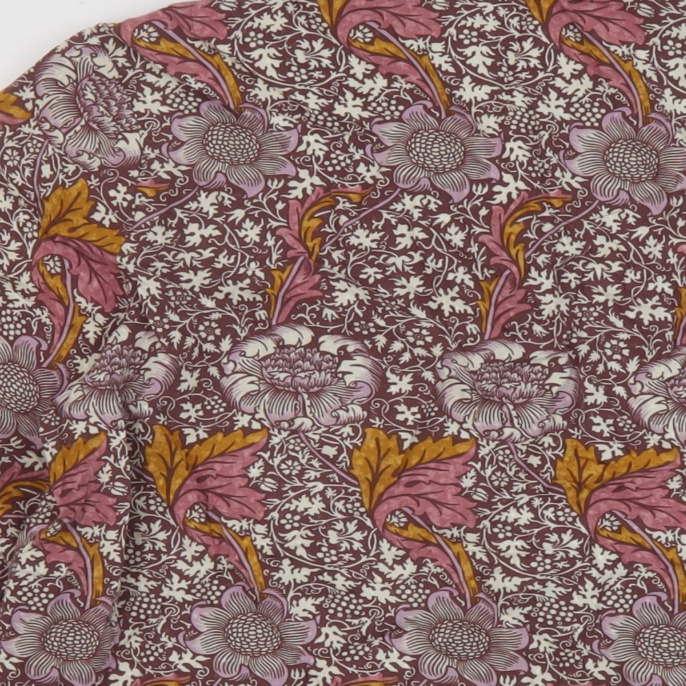 NEXT Womens Pink Geometric Viscose Basic Blouse Size 14 Mock Neck