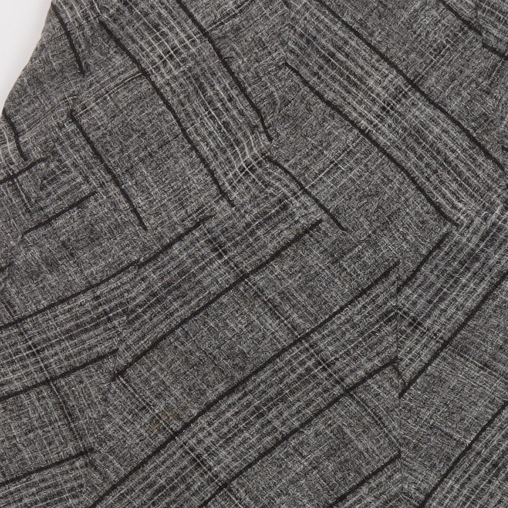 Marks & Spencer Womens Grey Plaid Polyester A-Line Skirt Size 10