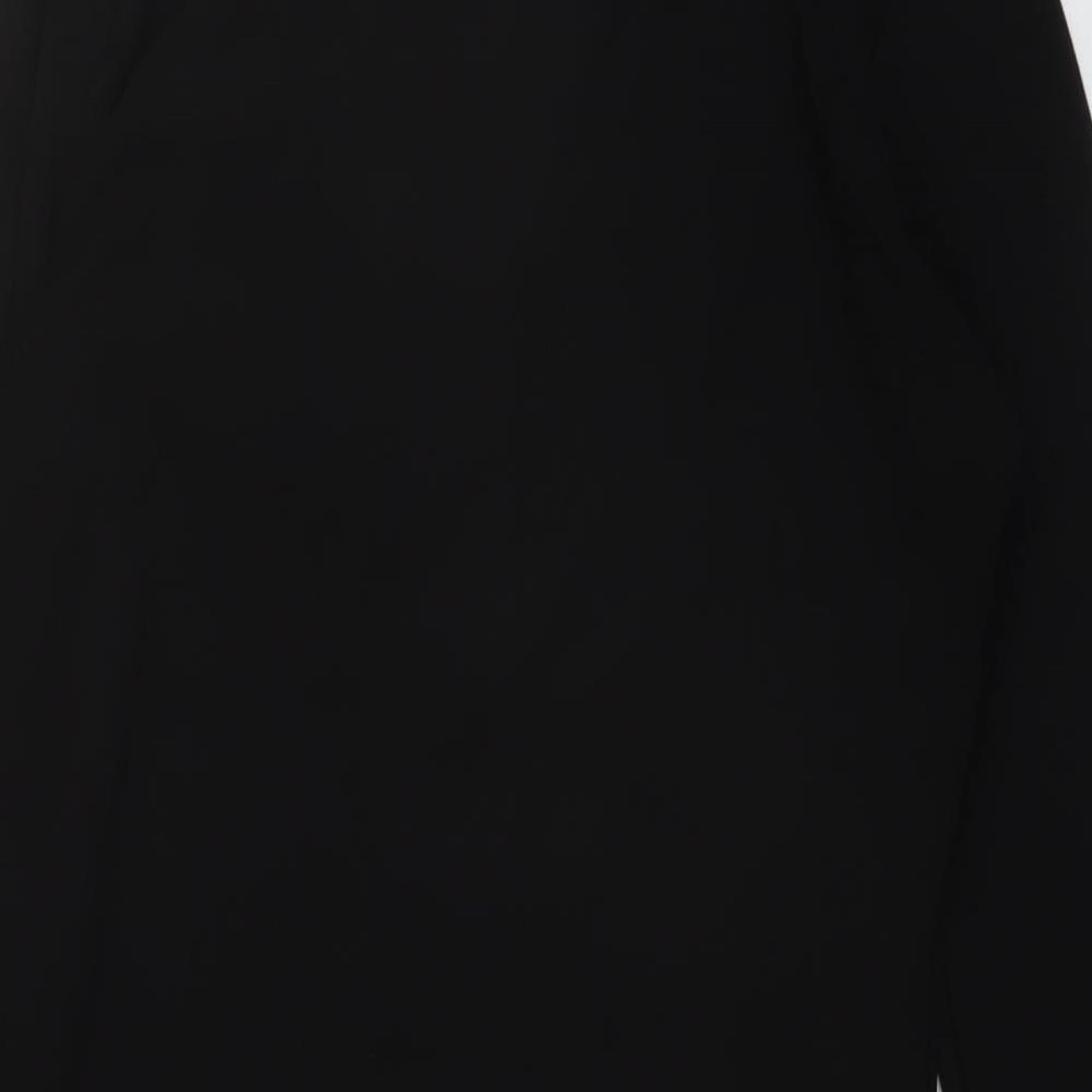 H&M Womens Black Polyester Bodycon Size M Collared Button