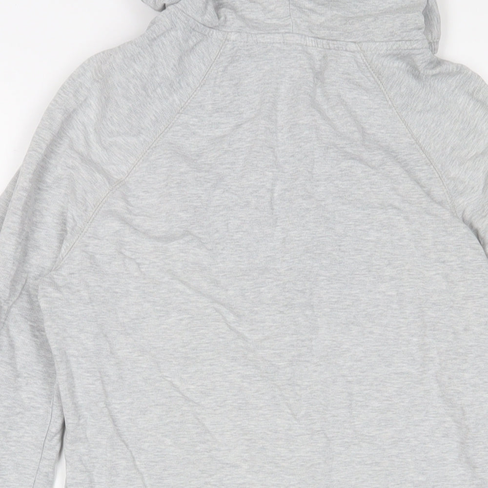 H&M Womens Grey Cotton Full Zip Hoodie Size 12 Zip