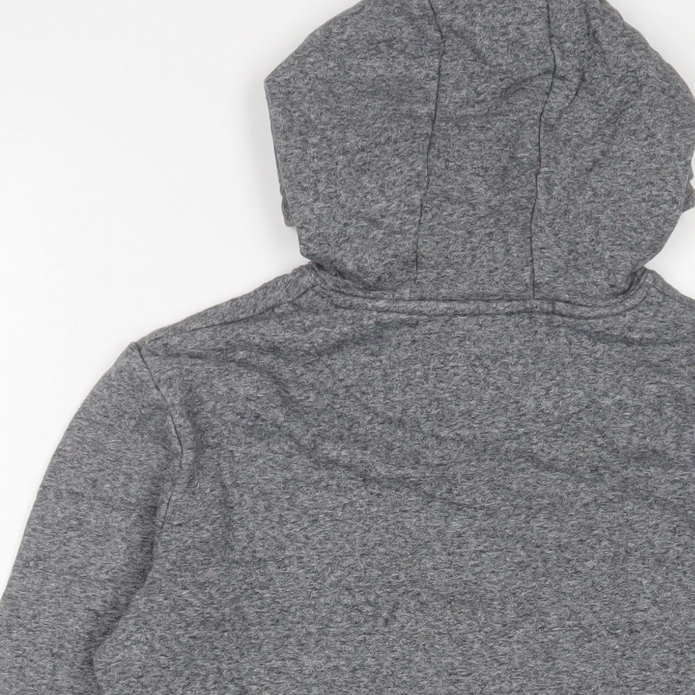 Marks & Spencer Boys Grey Cotton Pullover Hoodie Size 13-14 Years Pullover