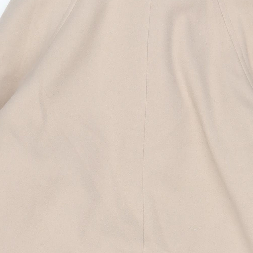 Marks & Spencer Womens Beige Overcoat Coat Size S Button - Pockets