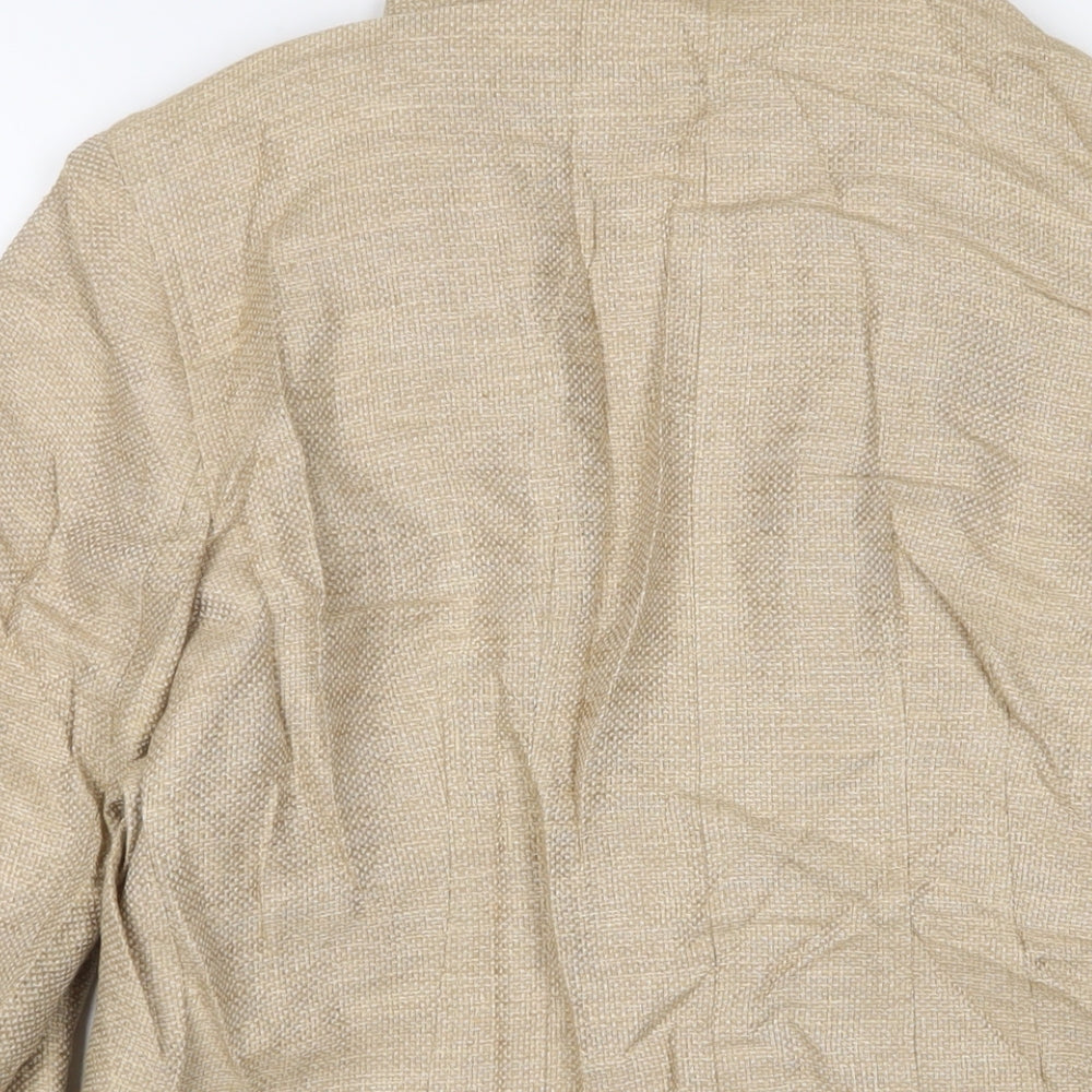 Zara Womens Beige Jacket Size 16 Zip