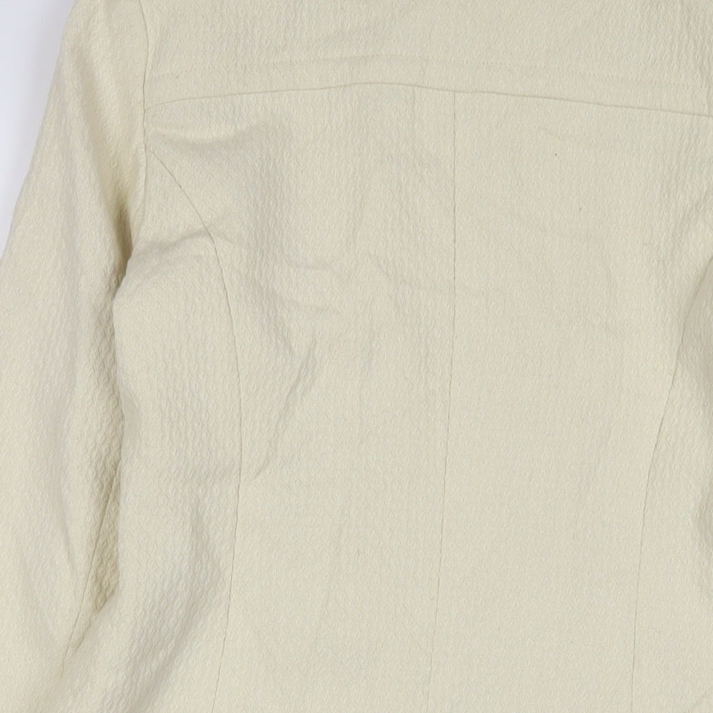 Todayswomen Womens Beige Jacket Size 8 Button