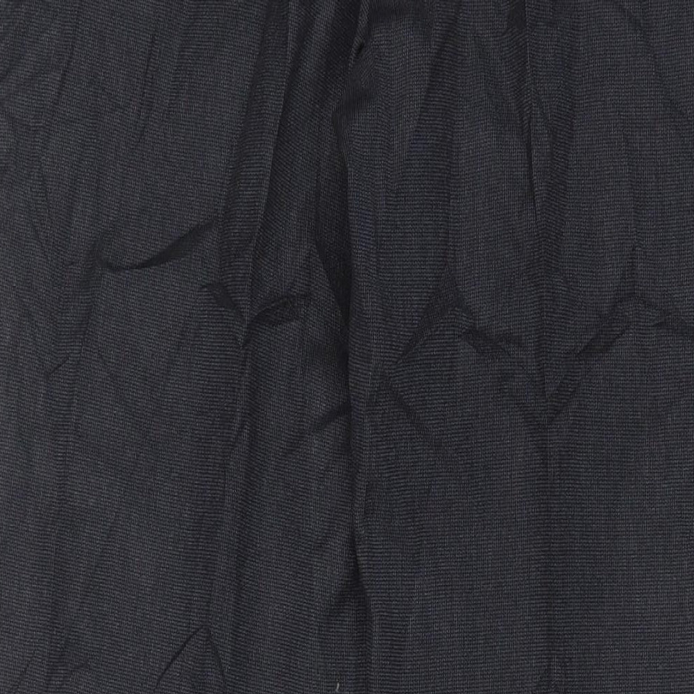 Marks & Spencer Mens Blue Polyester Trousers Size 36 in L31 in Regular Zip