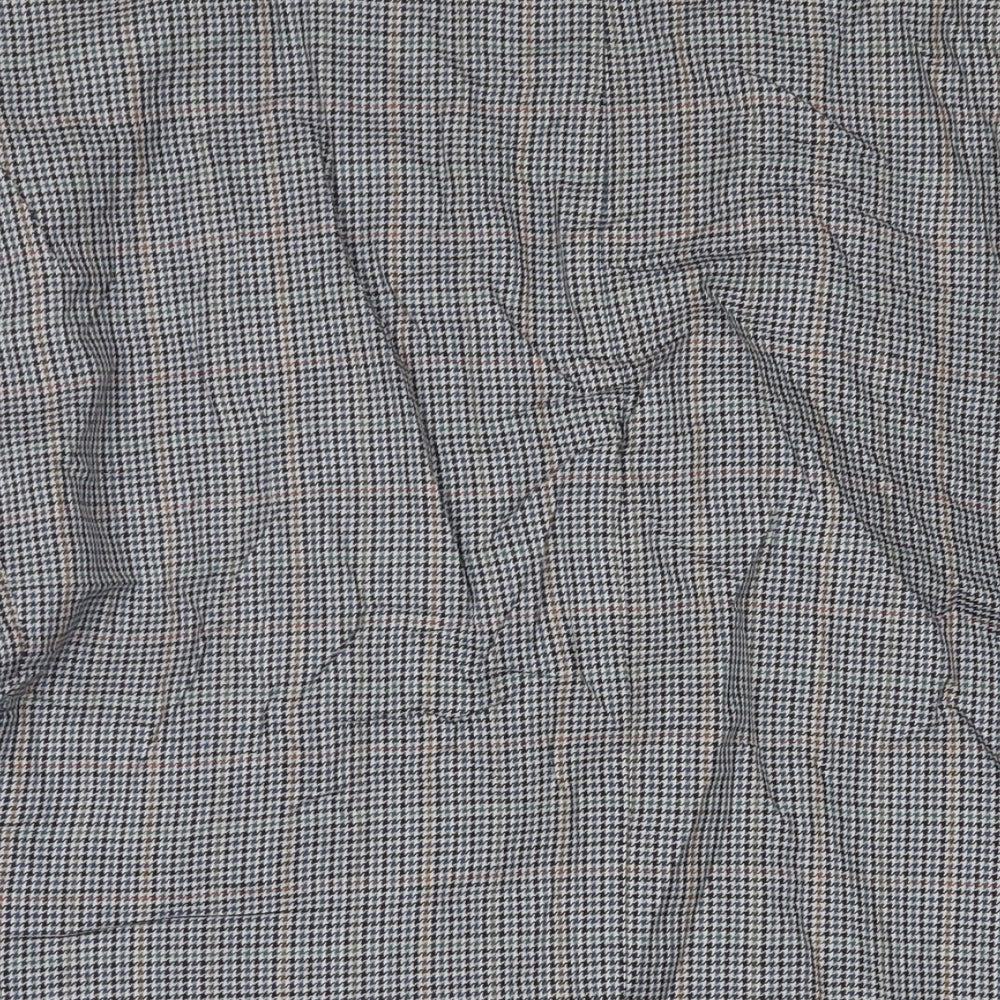 Marks & Spencer Mens Grey Plaid Wool Jacket Suit Jacket Size 46 Regular