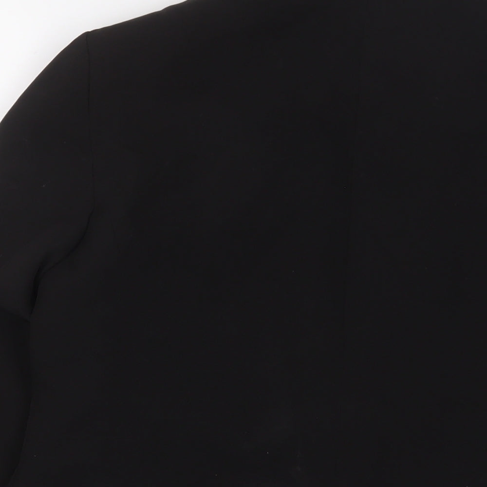 Miss Selfridge Womens Black Jacket Blazer Size 12 Hook & Eye