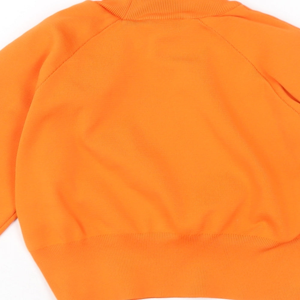 Zara Womens Multicoloured Polyester Cropped Casual Size S Mock Neck