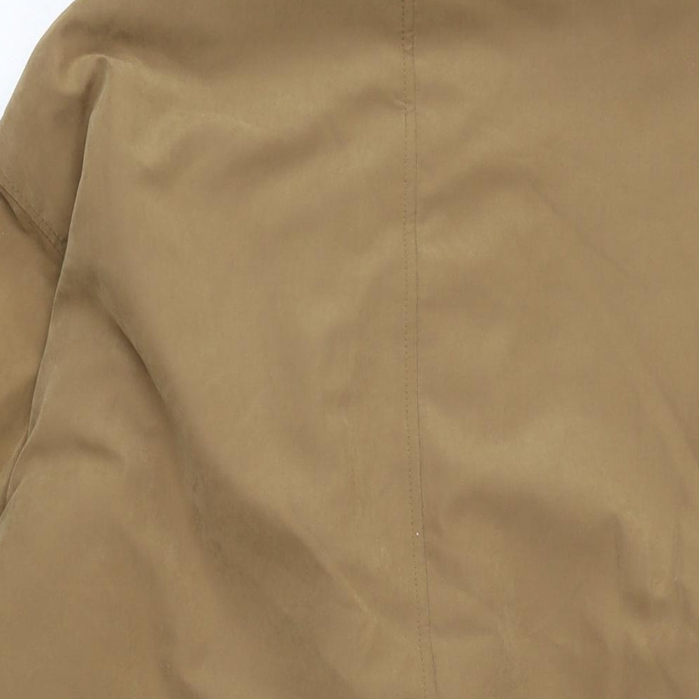 Downstairs Mens Brown Overcoat Coat Size 44 Zip