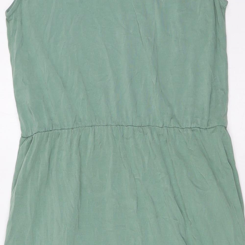 Great Plains Womens Green Modal A-Line Size 8 V-Neck - Pockets