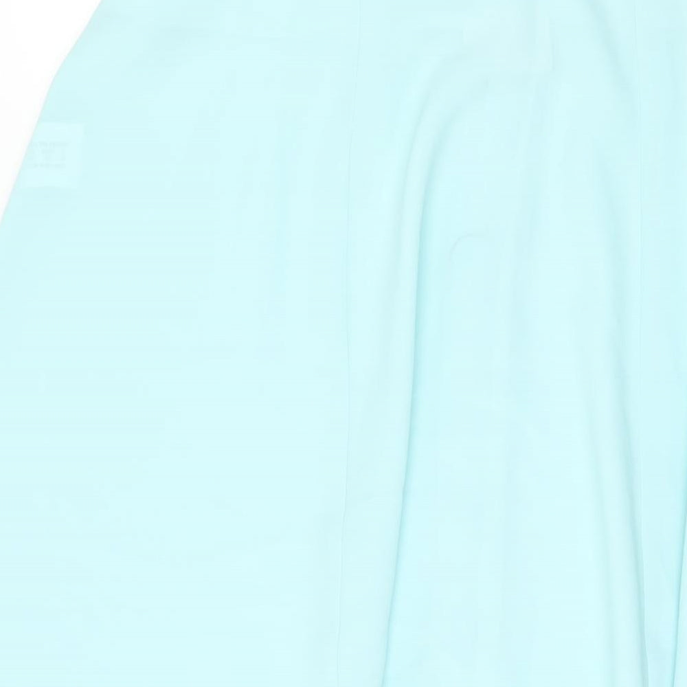 essence Womens Blue Polyester Swing Skirt Size 22 Button