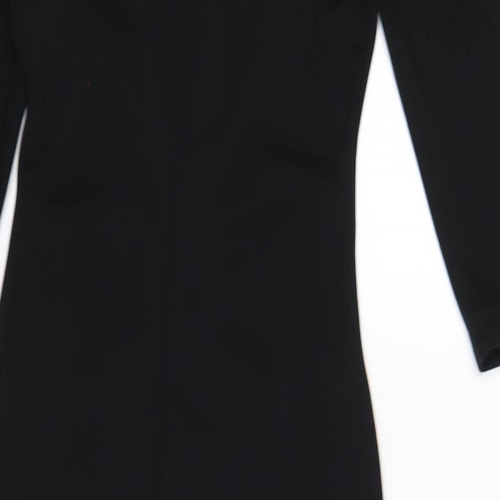 Debenhams Womens Black Polyester A-Line Size 10 V-Neck Pullover