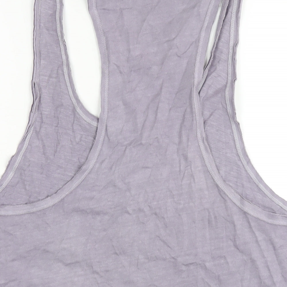 ASOS Womens Purple Cotton Basic Tank Size L Scoop Neck