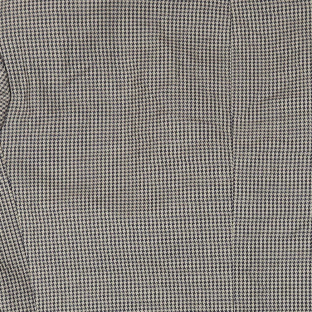 Marks & Spencer Mens Beige Geometric Wool Jacket Blazer Size 46 Regular