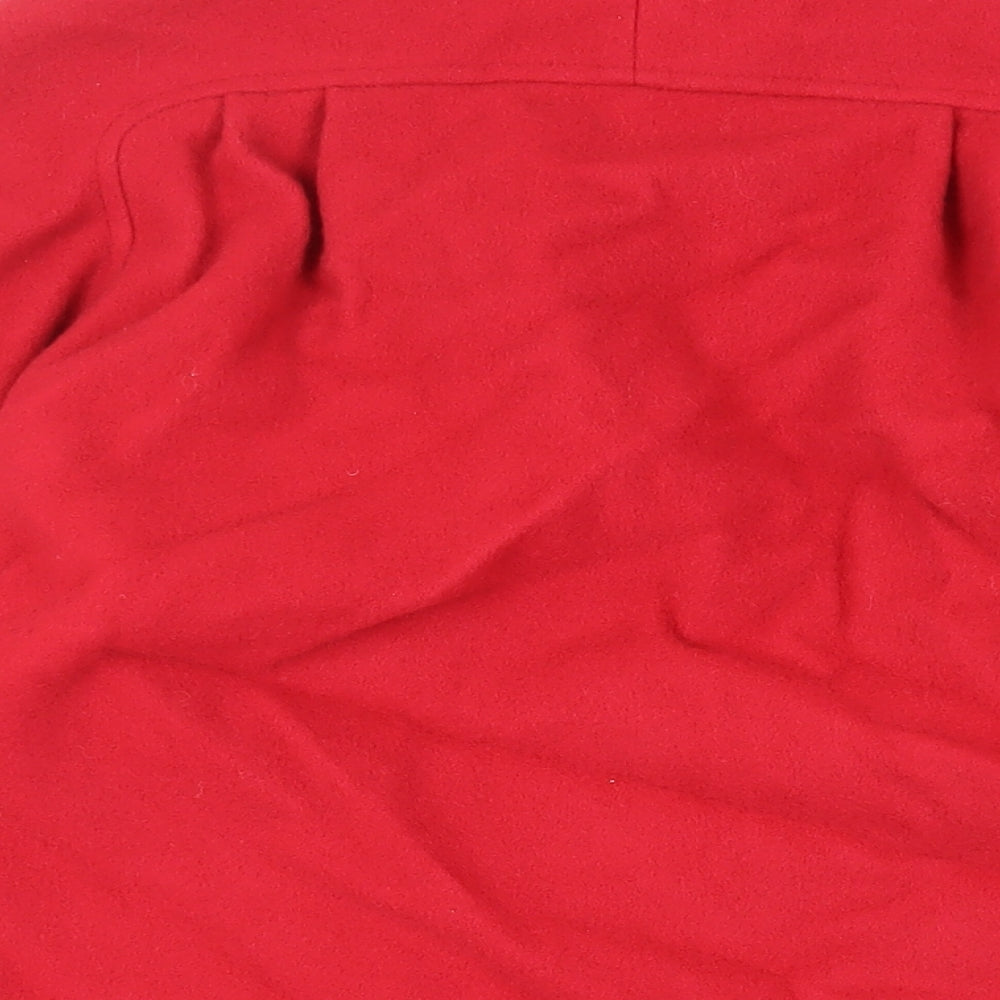 St Michael Womens Red Overcoat Coat Size 10 Button - Vintage