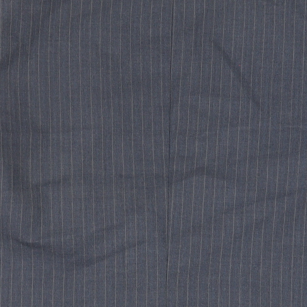Pierre Marcel Mens Blue Striped Wool Jacket Suit Jacket Size 46 Regular