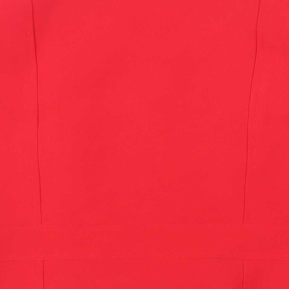 Country Casuals Womens Red Jacket Blazer Size 14 Button