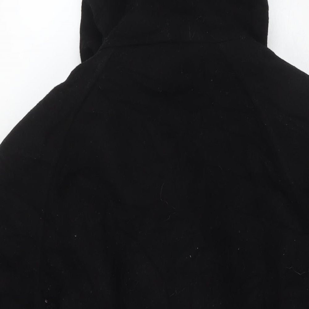 Berkertex Womens Black Overcoat Coat Size 12 Toggle