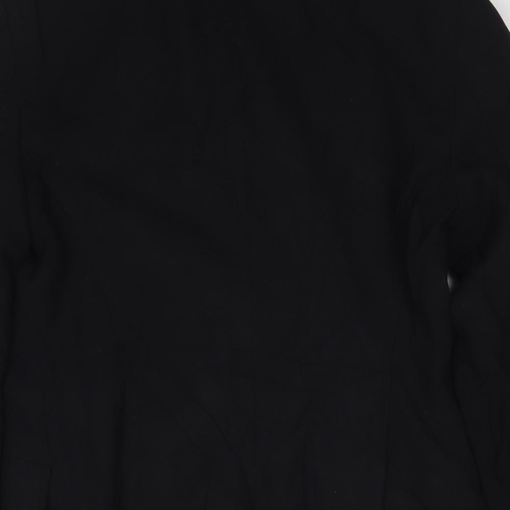 Marks & Spencer Womens Black Jacket Blazer Size 8 Zip