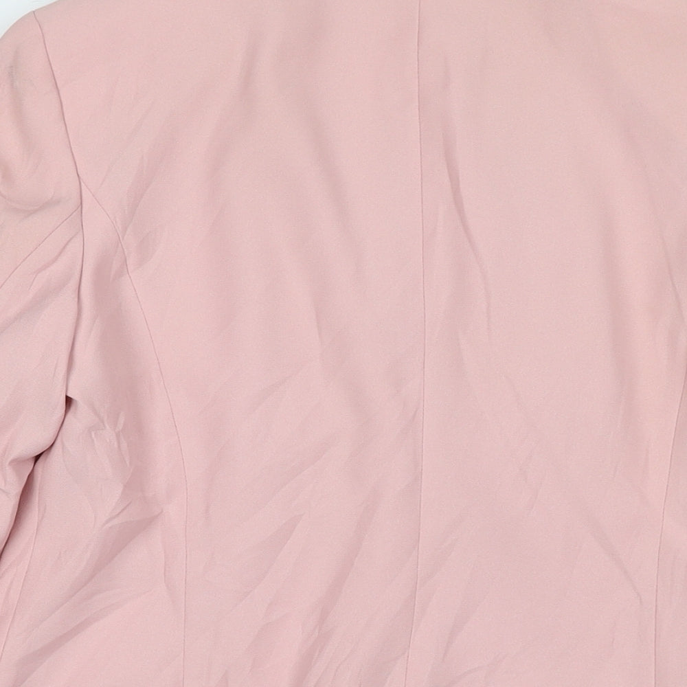 Together Womens Pink Jacket Blazer Size 14 Button