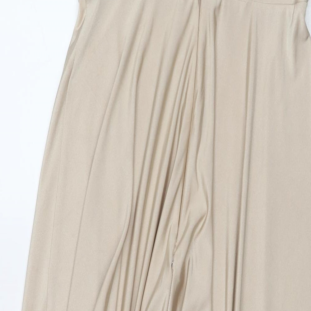 BiBA Womens Beige Polyester Maxi Size 8 V-Neck Zip