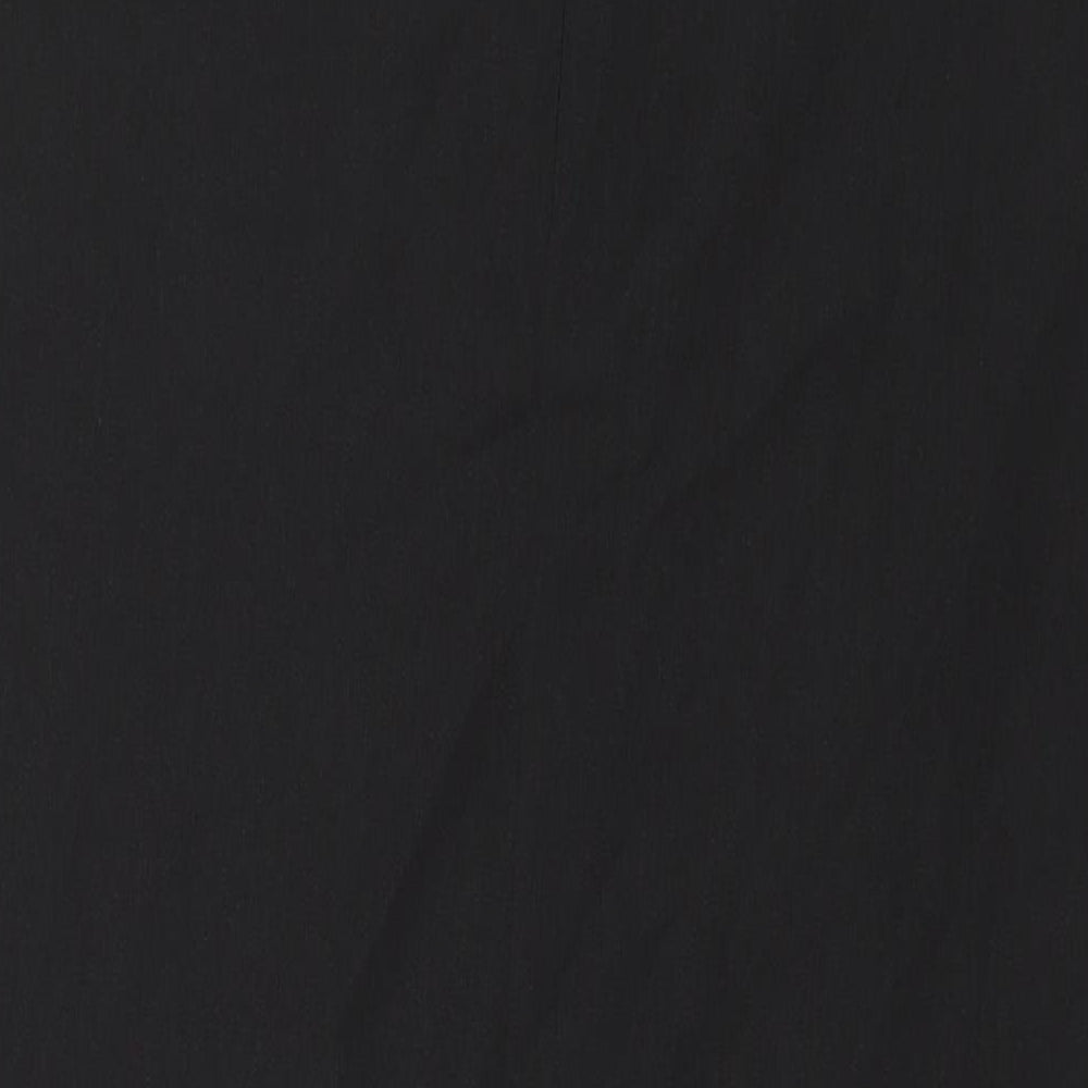 MTWTFSS Weekend Womens Black Polyester A-Line Size L Round Neck Zip