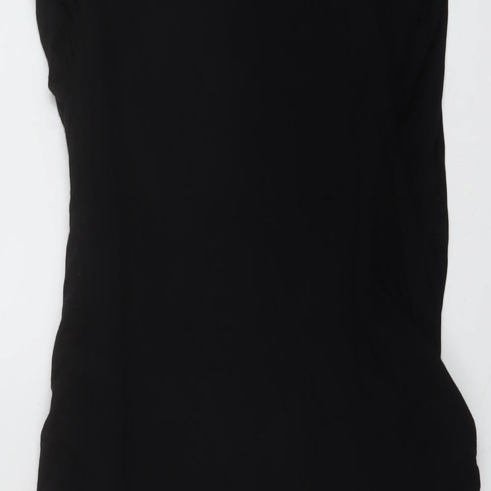 ASOS Womens Black Viscose A-Line Size 12 Round Neck Pullover