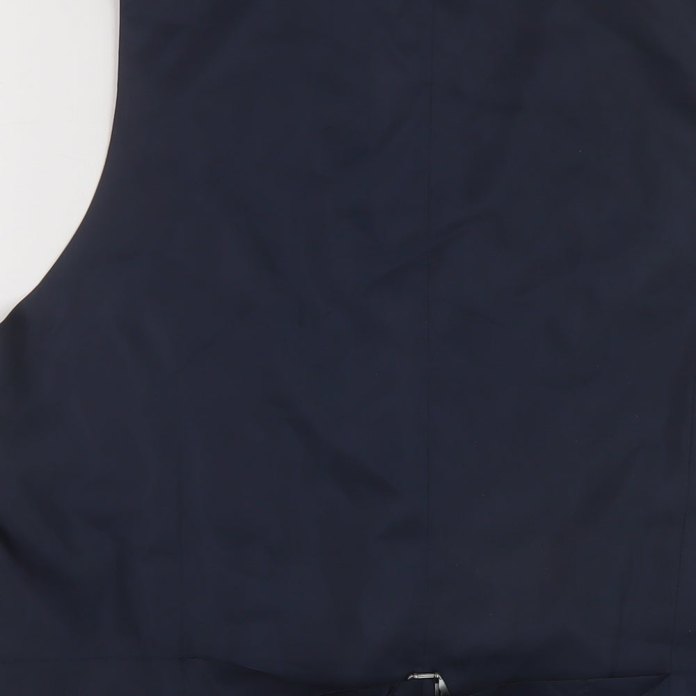 Marks & Spencer Mens Blue Wool Jacket Suit Waistcoat Size 42 Regular