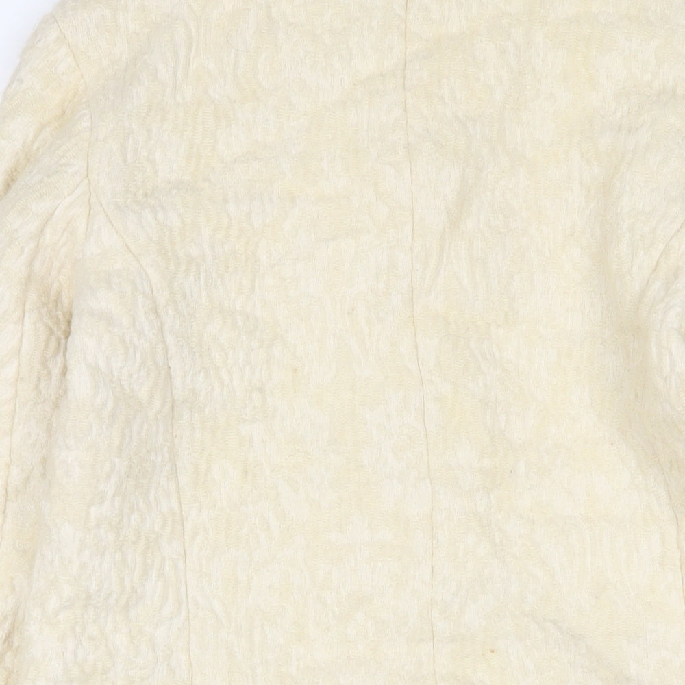 Zara Womens Beige Jacket Size L Button