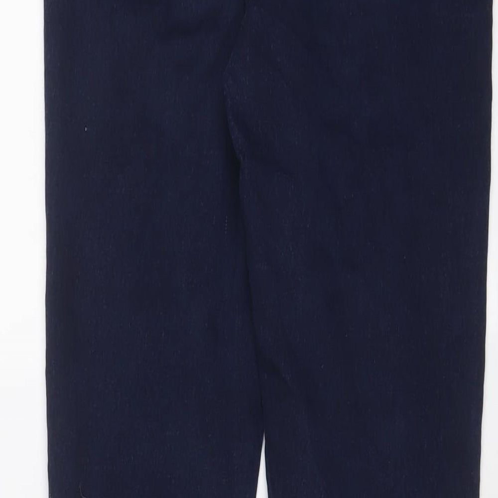 Marks & Spencer Womens Blue Cotton Skinny Jeans Size 10 L27 in Regular Zip