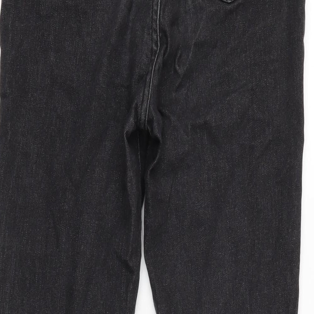 JEANS Womens Blue Cotton Blend Flared Jeans Size 26 in L29 in Regular Zip - Raw Hem