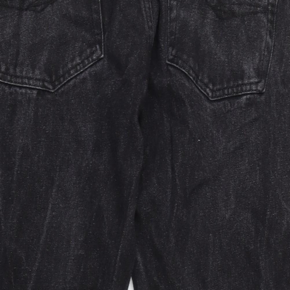 Pride & soul Mens Grey Cotton Straight Jeans Size 38 in L28 in Regular Zip