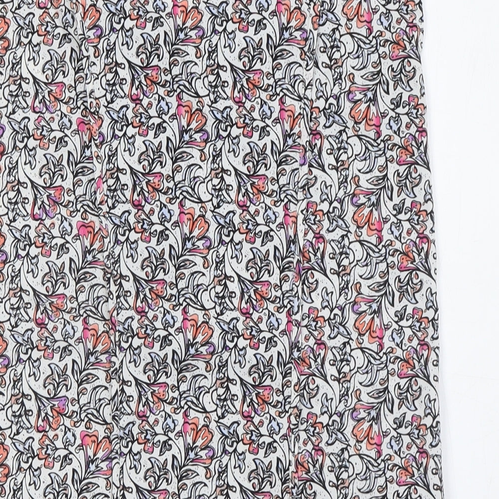 Warehouse Womens Multicoloured Polyester Basic Blouse Size 8 V-Neck