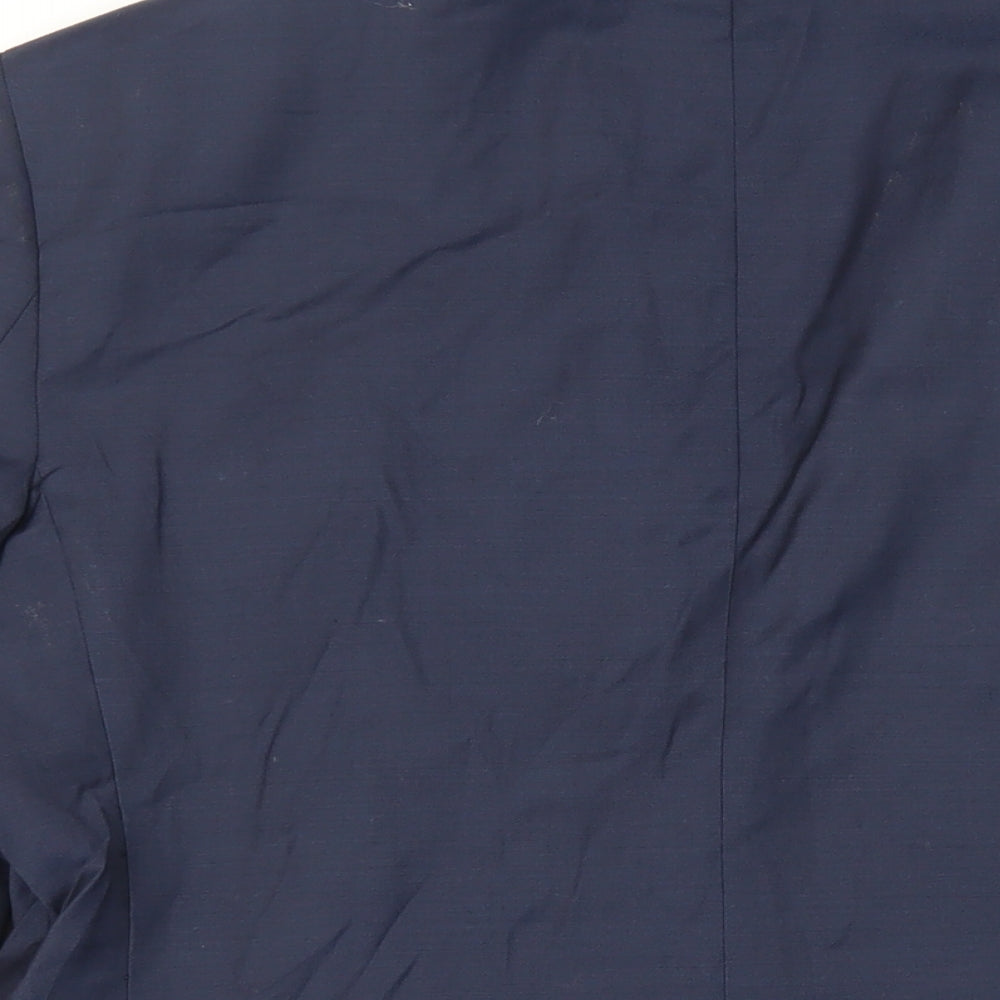 Marks & Spencer Mens Blue Polyester Jacket Suit Jacket Size 42 Regular