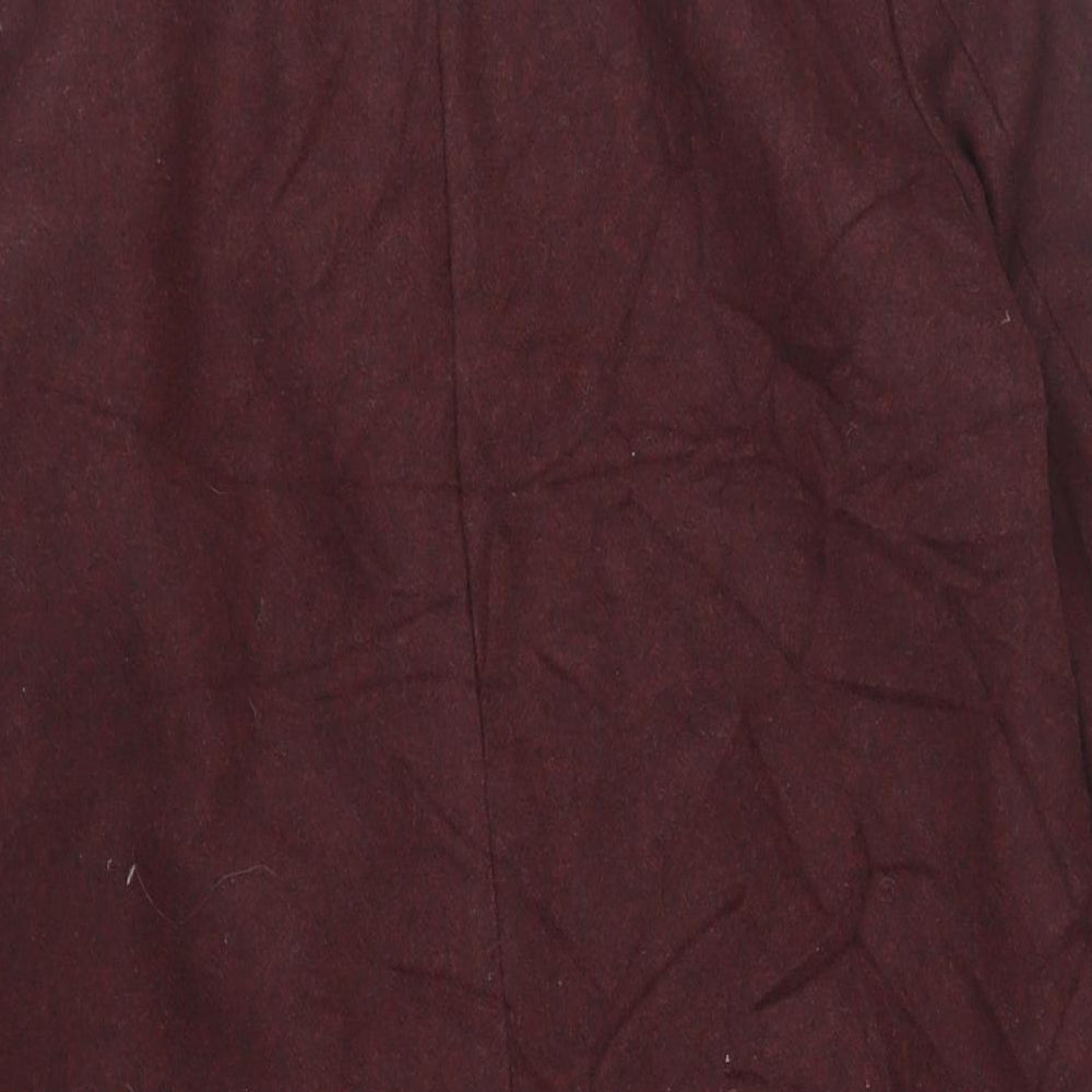 New Look Womens Purple Overcoat Coat Size 8 Button