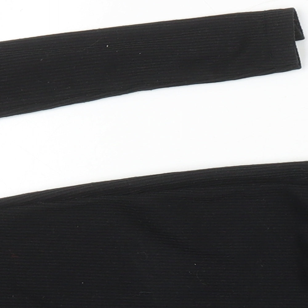 Nasty Gal Womens Black Polyester Bodycon Size 10 Boat Neck