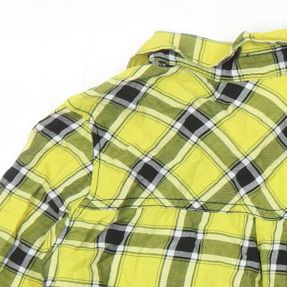 H&M Womens Multicoloured Check 100% Cotton Basic Blouse Size 8 Collared