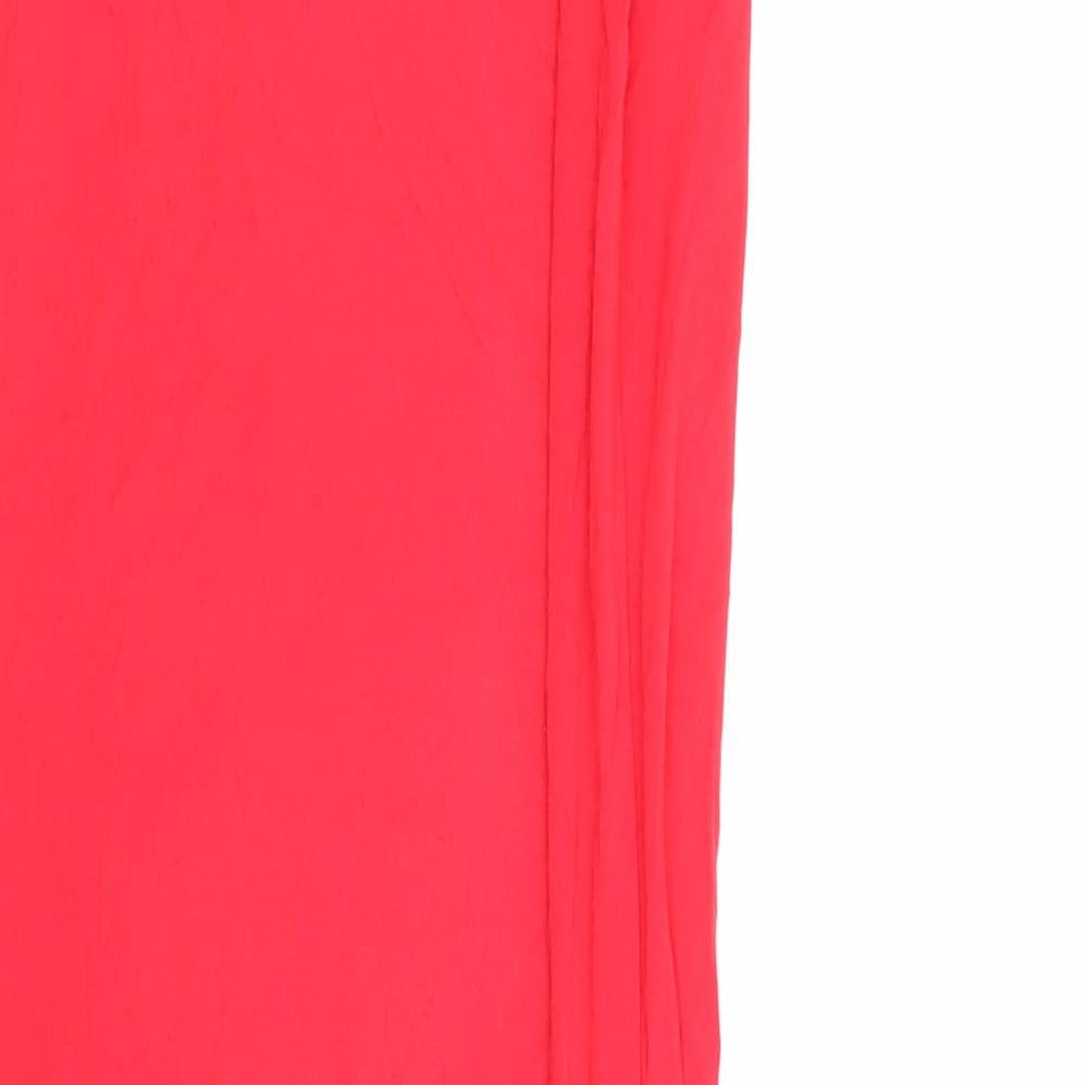 Misguided Womens Red Viscose Maxi Size S Off the Shoulder