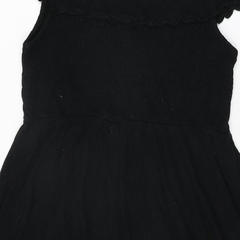 H&M Womens Black Viscose Basic T-Shirt Size M Off the Shoulder