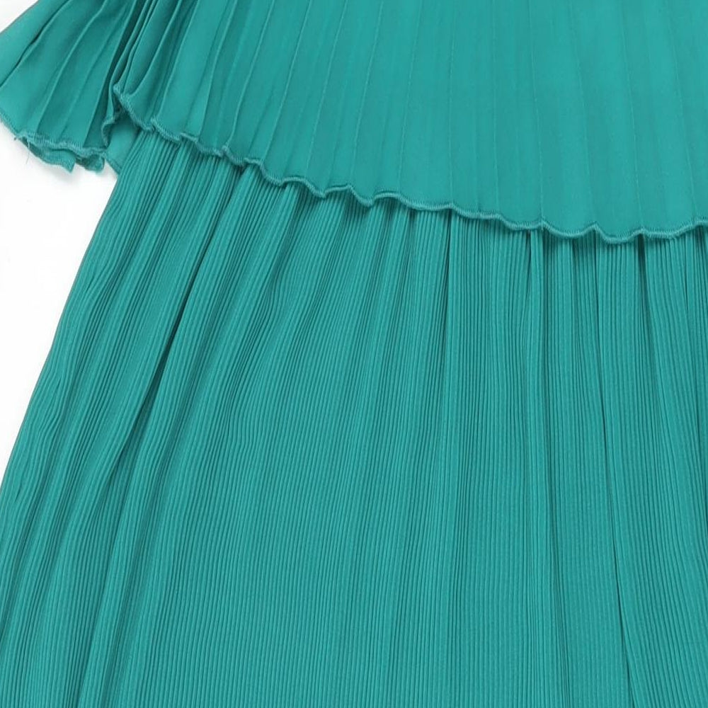 Glamorous Womens Green Polyester Maxi Size 12 Scoop Neck Pullover