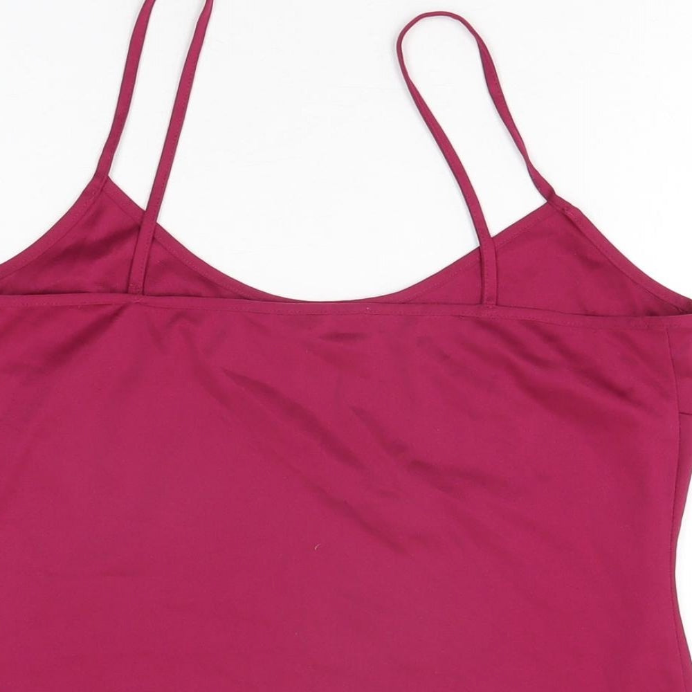 Debenhams Womens Purple Polyester Camisole T-Shirt Size 12 Scoop Neck