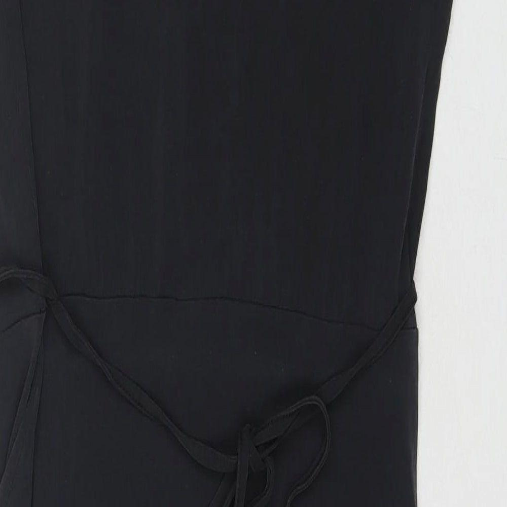 Oasis Womens Black Viscose Maxi Size L Cowl Neck Pullover