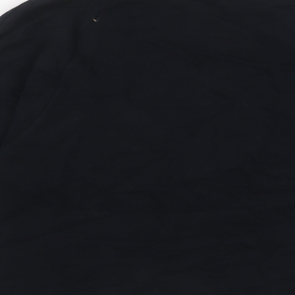 Zara Womens Black Cotton Basic T-Shirt Size S Crew Neck