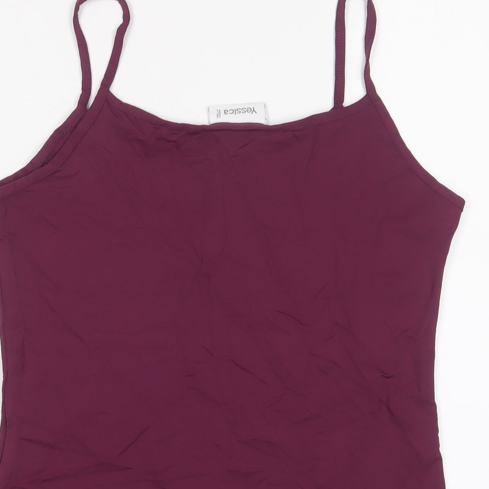 Yessica Womens Purple Nylon Camisole Tank Size M Scoop Neck