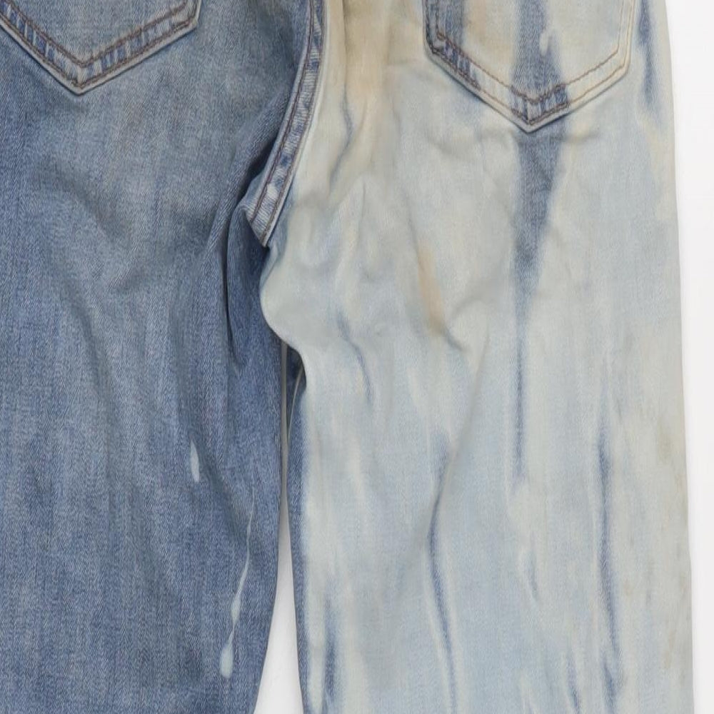Levi's Womens Blue Cotton Blend Straight Jeans Size 26 in L29 in Regular Zip