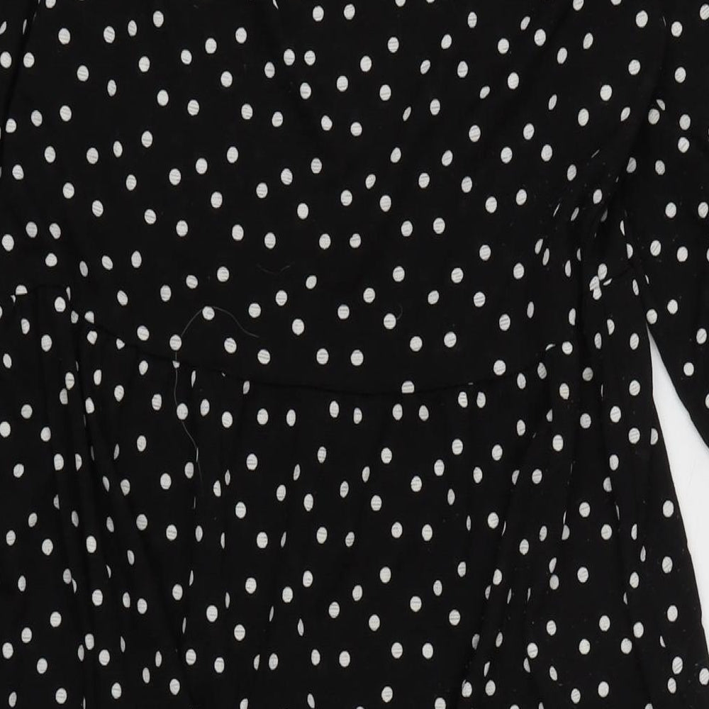 Zara Womens Black Polyester Shift Size S Crew Neck