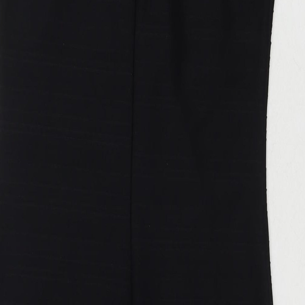 NEXT Womens Black Polyester Tank Dress Size 10 Round Neck Zip