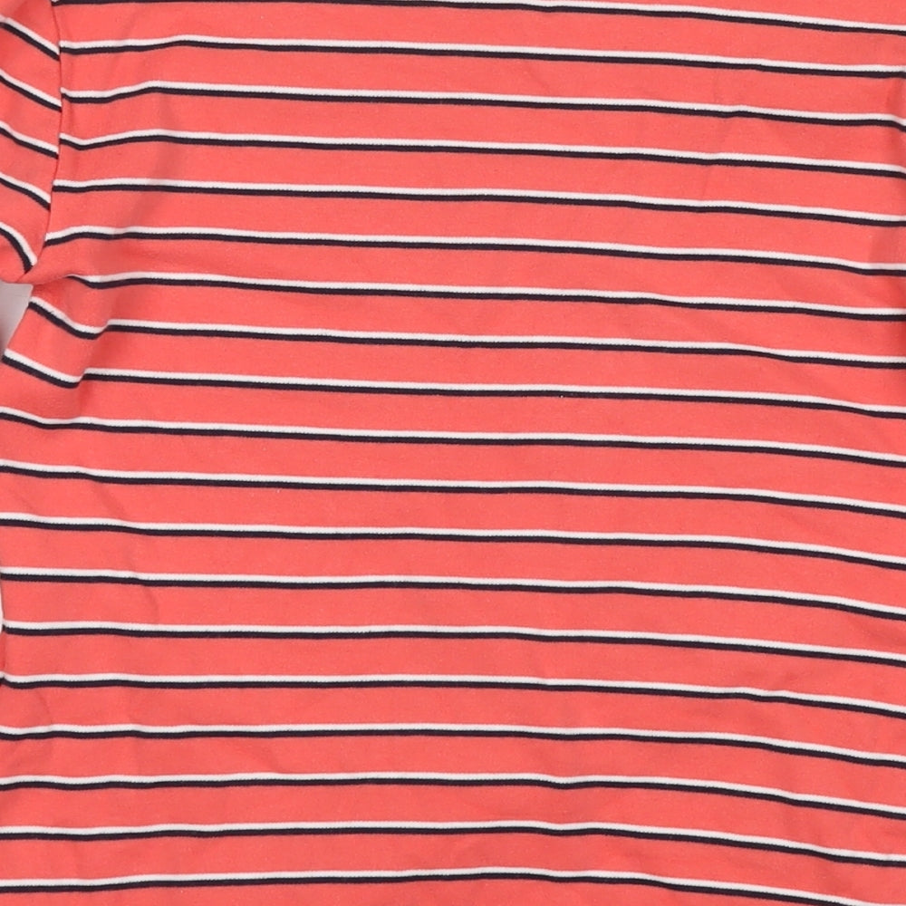 Nautica Womens Red Striped Cotton Pullover Sweatshirt Size S Pullover