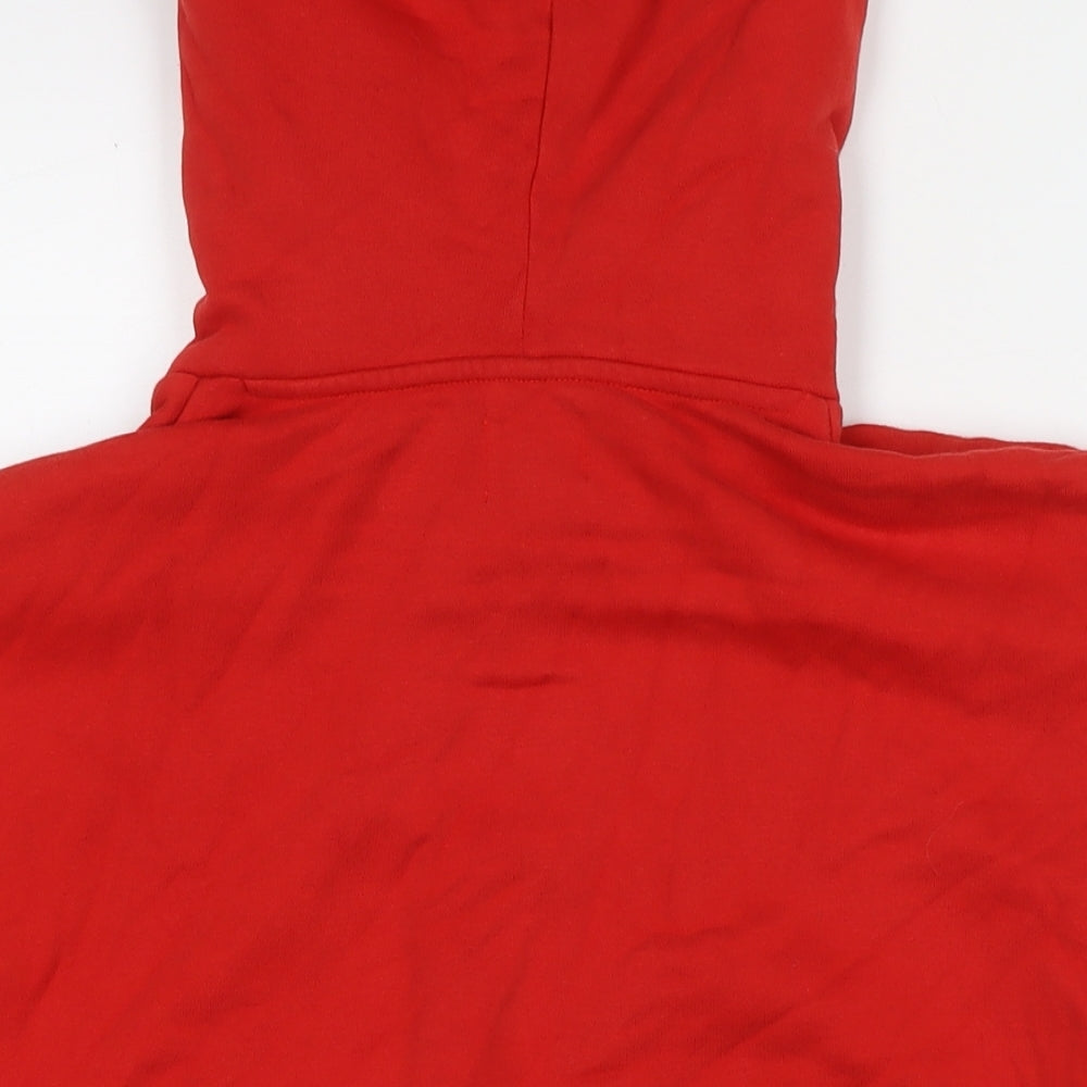 Cheap Monday Womens Red Cotton Pullover Hoodie Size L Pullover - Logo